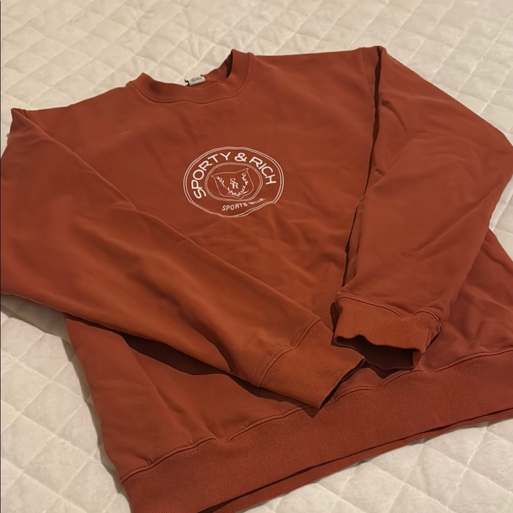 Sporty & Rich Men's Rust Sweater